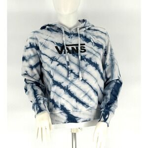 Vans Tie Dye Hoodie Blue Soft Grunge‎ Indie Skater Streetwear Pullover Womens S